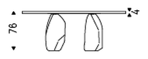 Rapa Nui Console Table by Cattelan Italia, size drawing 1