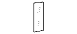 Boxy Mirror by Ditre Italia, size drawing: Boxy mirror 60x160