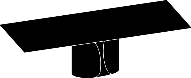 Talos Dining Table by Bontempi, size drawing: 54.53