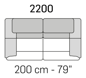 Canaletto Sofa by Nicoline, size drawing 3