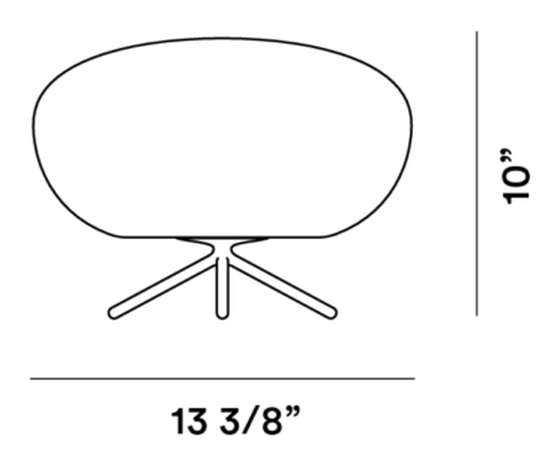 Rituals 2 Table Lamp by Foscarini, size drawing