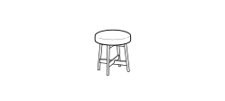 Aany Coffee Table by Ditre Italia, size drawing: Footstool