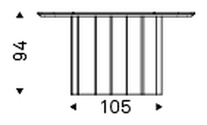 Nettuno Wood Console Table by Cattelan Italia, size drawing 4