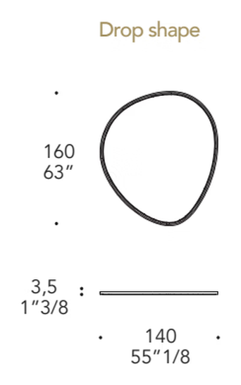 Oh Frame Specchio Mirror by Reflex, size drawing 2