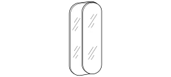 Primopiano Mirror by Ditre Italia, size drawing