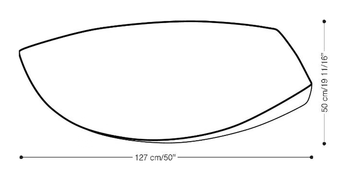 Gehry Bench by Heller, size drawing 3