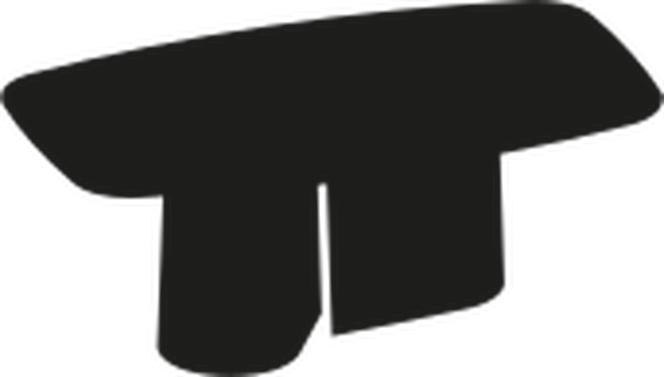 Kimono Dining Table by Bontempi, size drawing: 54.10