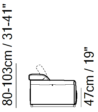 Pagoda Sectional by Natuzzi Italia, size drawing