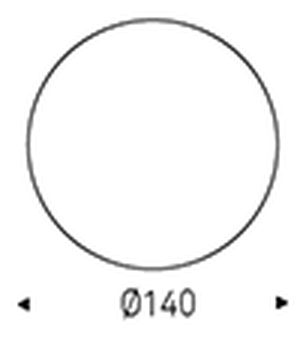Atrium Wood Round Dining Table by Cattelan Italia, size drawing 2