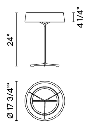 Dama Lighting Collection by Vibia, size drawing: Model 3225
