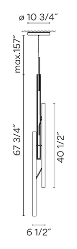 Halo Jewel Pendant Lamp by Vibia, size drawing: Model 2356