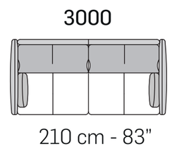 Ghisolfa Sofa by Nicoline, size drawing 3