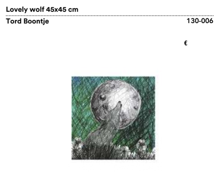 Tapestry Wall Art by Moroso, size drawing: Lovely wolf