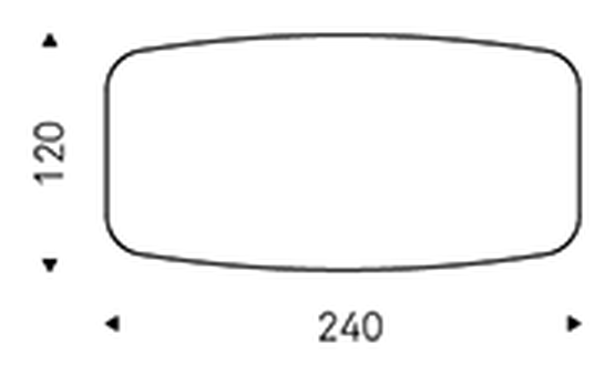 Mad Max Crystalart Dining Table by Cattelan Italia, size drawing 3