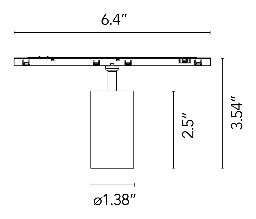 Light Shadow Spot 30 Module, Glowing Track by Flos, size drawing