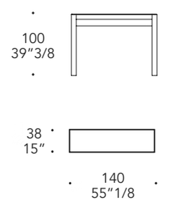 Avantgarde Console by Reflex, size drawing