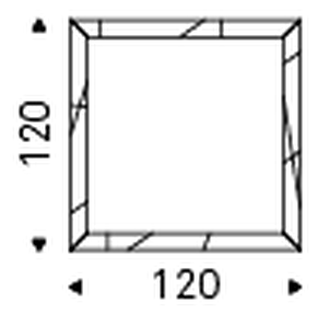 Taxedo Mirror by Cattelan Italia, size drawing 2