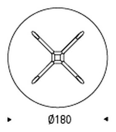Planer Round Dining Table by Cattelan Italia, size drawing 3