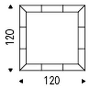 Regal Wall Mirror by Cattelan Italia, size drawing 3