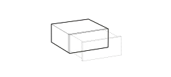 Unit Sideboard by Ditre Italia, size drawing: 50x20 lacquered furniture with drawer