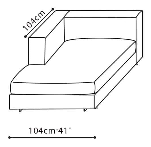 Clouds Sofa by Camerich, size drawing: C0102206