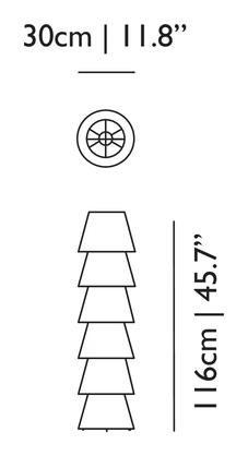 Set Up Shades Floor Lamp by Moooi, size drawing: 6
