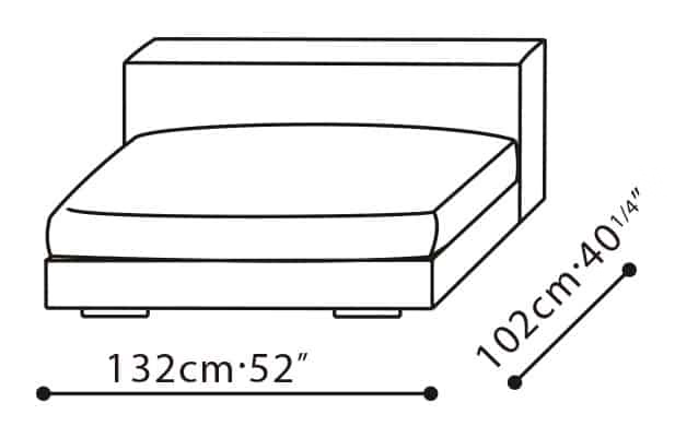 Casa Sofa by Camerich, size drawing: C0102026