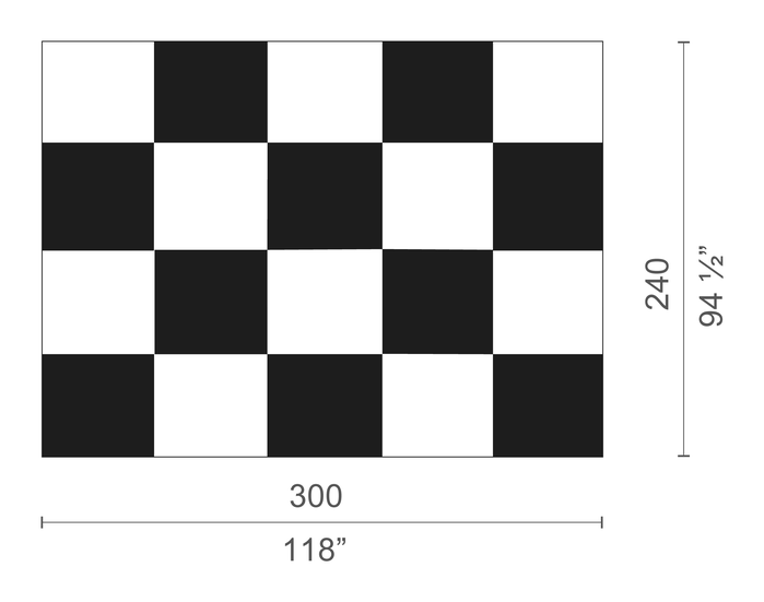 Fyrkant Rug by Cappellini, size drawing: CCK2
