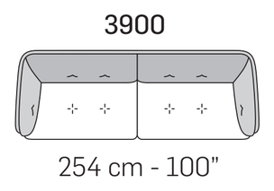 Charme Sofa by Nicoline, size drawing 3