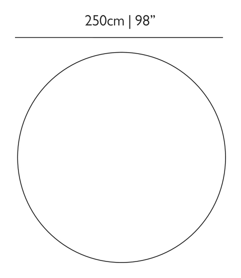 Mooon Carpet by Moooi, size drawing