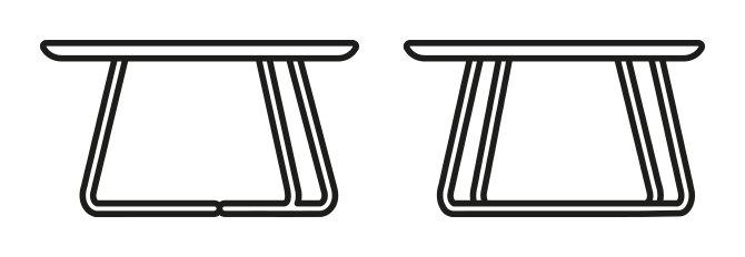Ciop Coffee Table by Connubia, size drawing