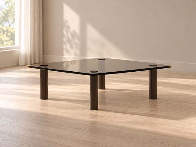Resurface Bronze Glass Cocktail Table by Caracole