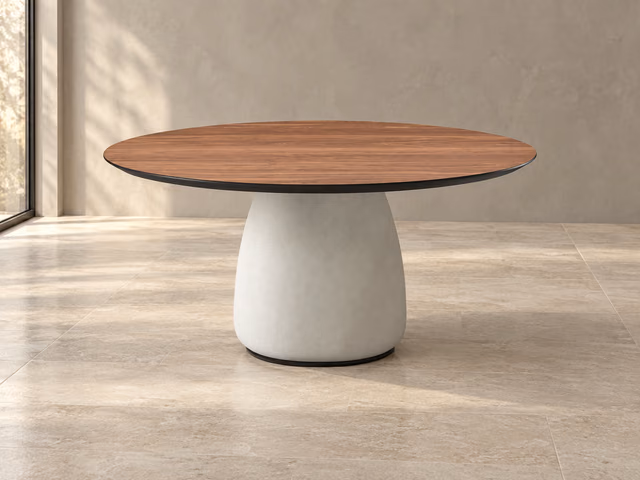 Botero Wood Round Dining Table by Cattelan Italia