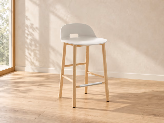 Alfi Stool, Low Back by Emeco
