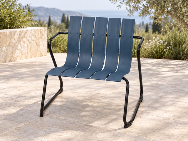 Ocean Lounge Chair — Dusty Blue by Mater