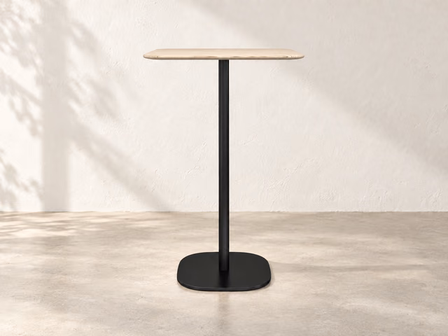 2 Inch Flat Base Bar Table, Square by Emeco