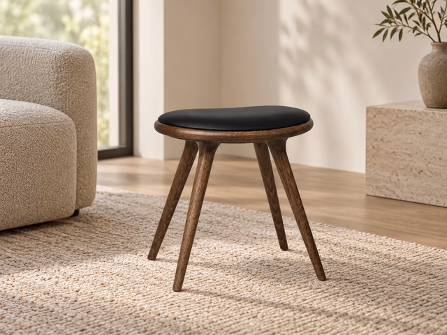 Low Stool — Dark Stained Oak, 47 cm by Mater