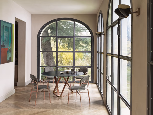 Delta Round Dining Table by Bontempi