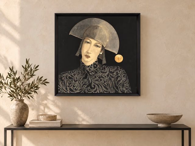 Donna Bilancia Lithograph by Natuzzi Italia
