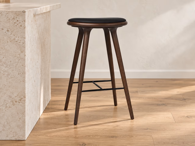 High Stool — Dark Stained Beech, 74 cm by Mater