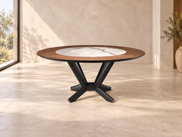 Planer Ker-Wood Round Dining Table by Cattelan Italia