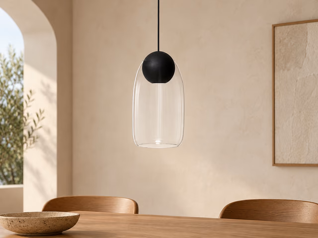 Liuku Pendant Black Ball — Transparent by Mater