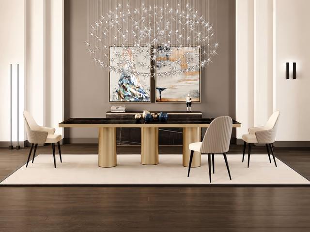 Signore degli Anelli 72 Steel Dining Table by Reflex
