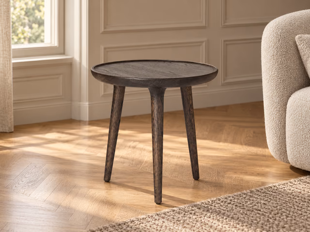 Accent Table — Sirka Grey Stain Lacquered Oak, S by Mater