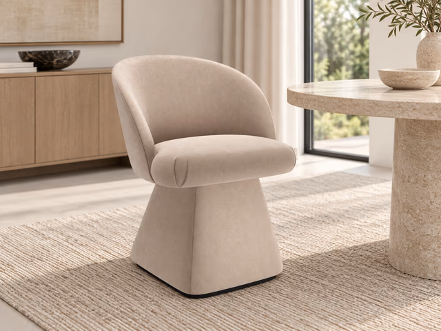 Vuelta Swivel Dining Chair by Caracole