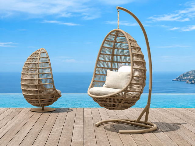 Panama Egg Chair with Structure by Talenti