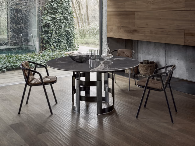 Imperial Round Dining Table by Bontempi