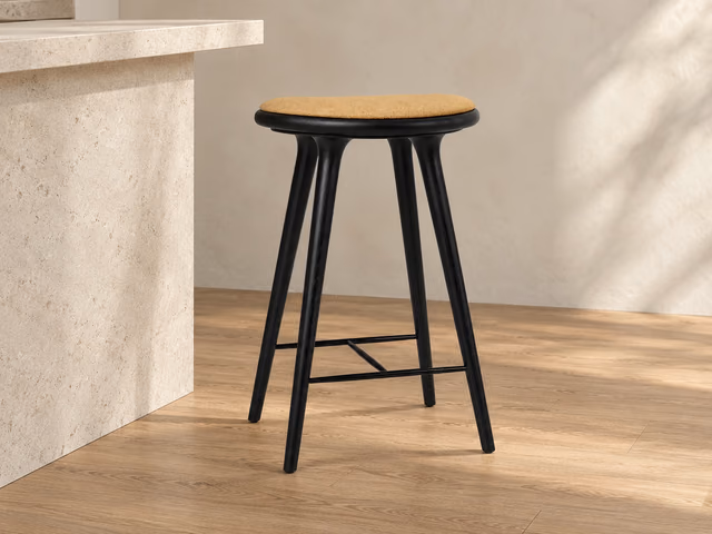 High Stool — Black Oak with Clay 0007, 69 cm by Mater