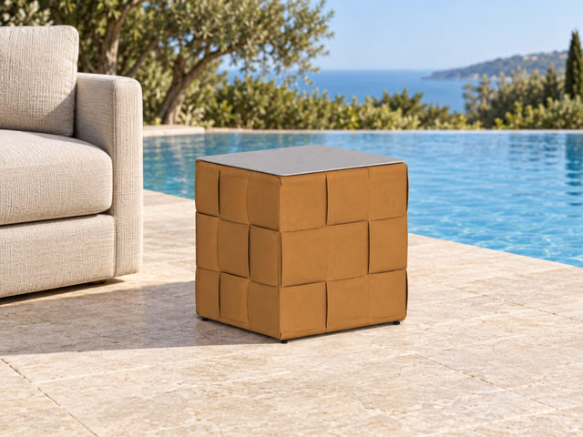 Tressé Cube Side Table by Talenti