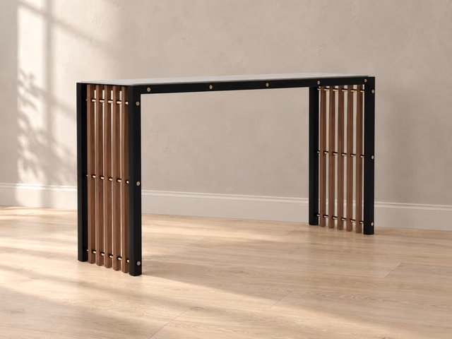 Pinstripe Dark Console Table by Caracole